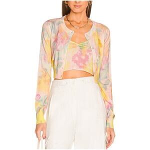 NWT Le Superbe Hailey Set Wool Cashmere Blend Knit Crop Top and Cardigan SMALL